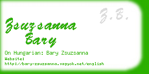 zsuzsanna bary business card